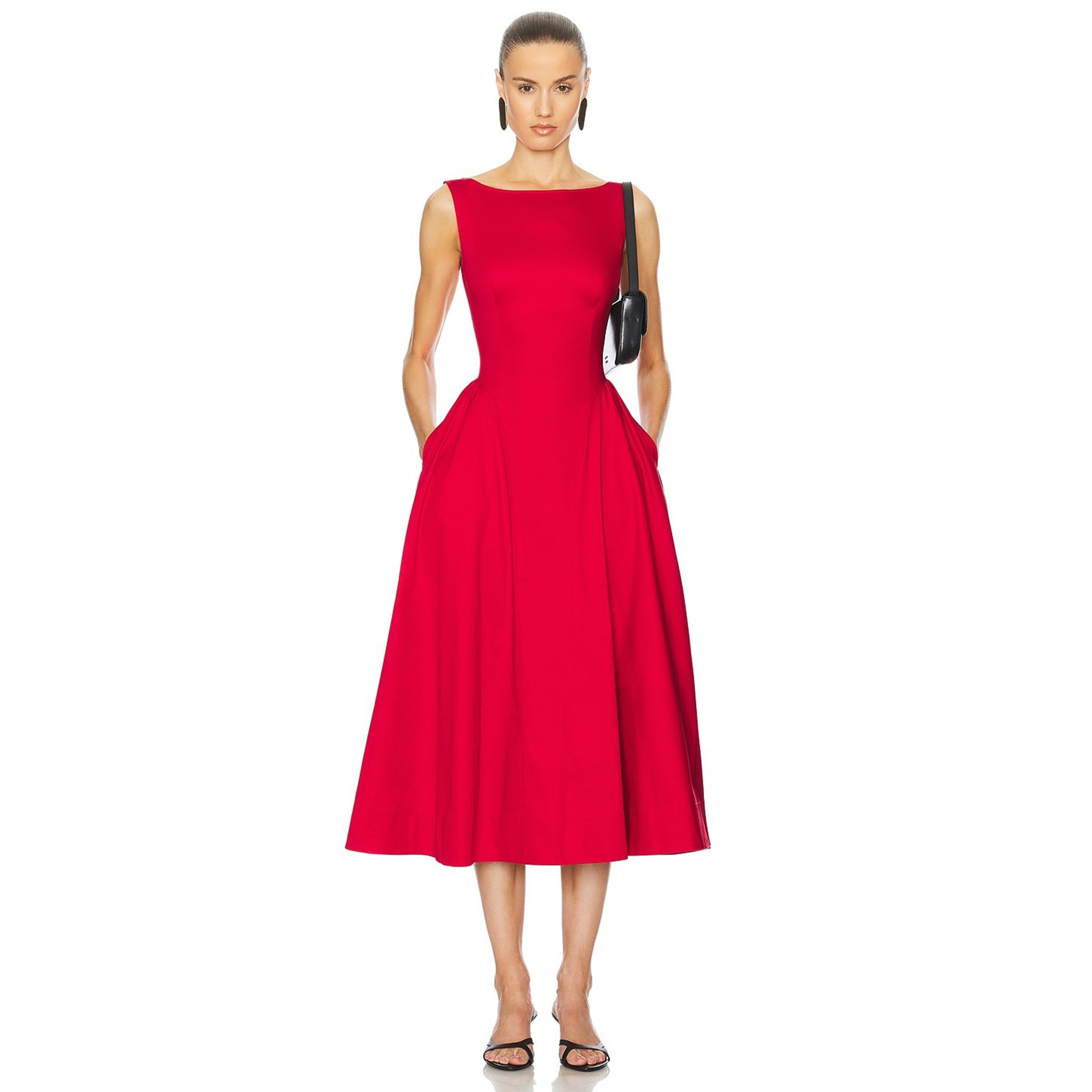 Sateen Midi Dress