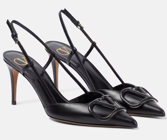 V LOGO VALENTINO SLING BACK HEELS